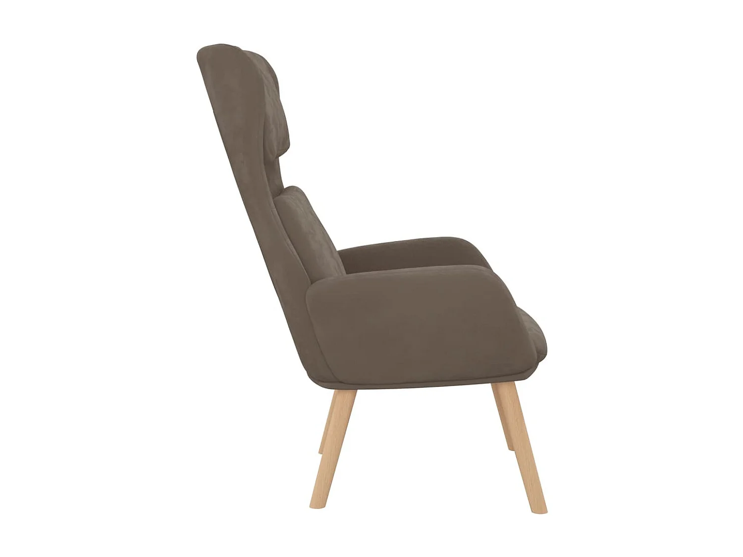 Sillón de relax de terciopelo marrón