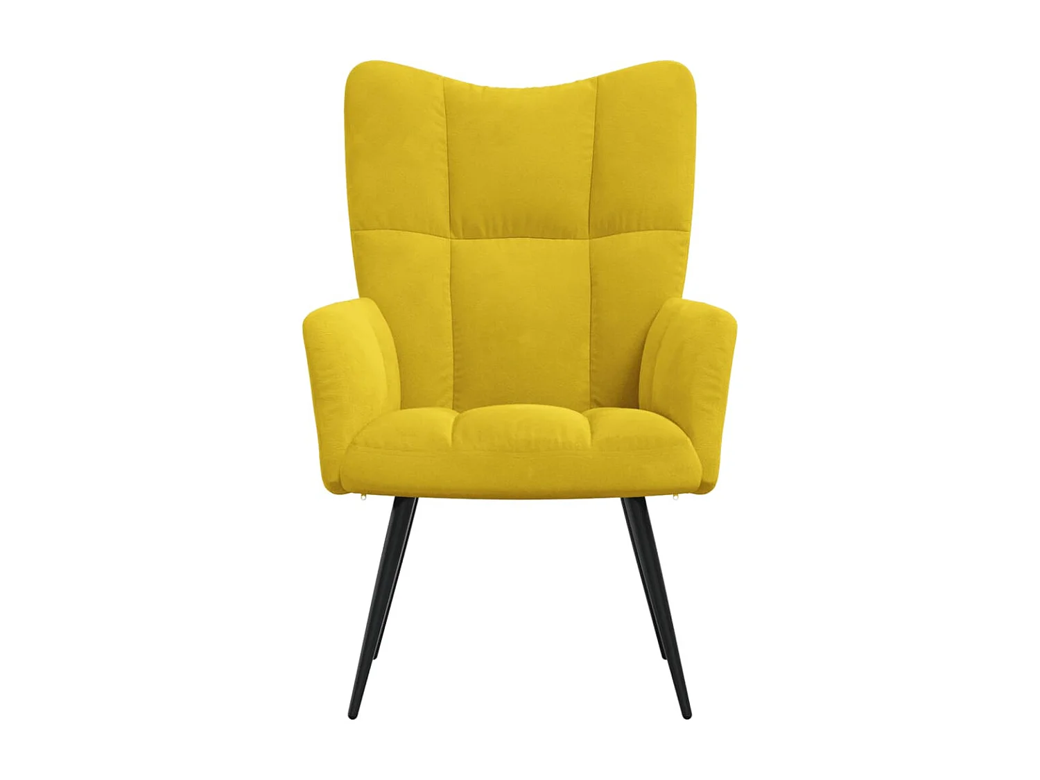 Fauteuil de relaxation Jaune moutarde Velours