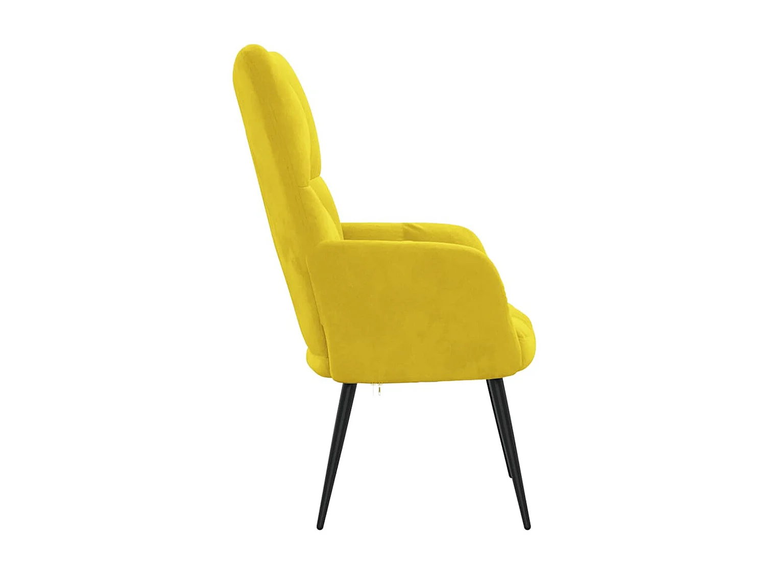 Fauteuil de relaxation Jaune moutarde Velours
