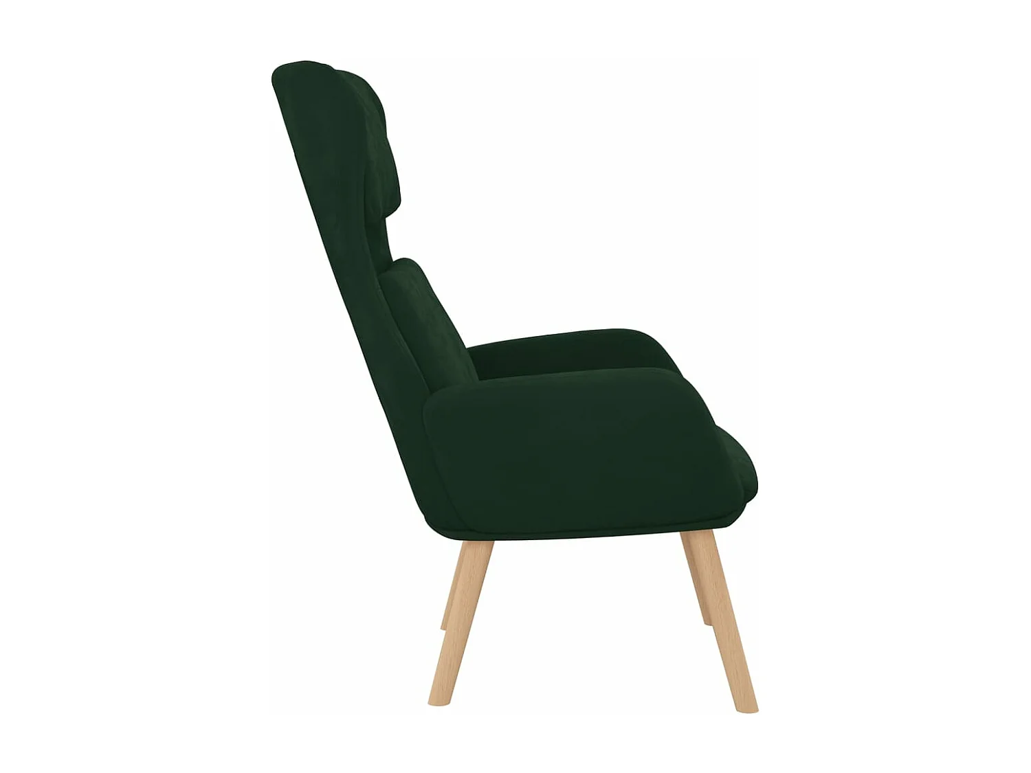 Fauteuil de relaxation Vert foncé Velours