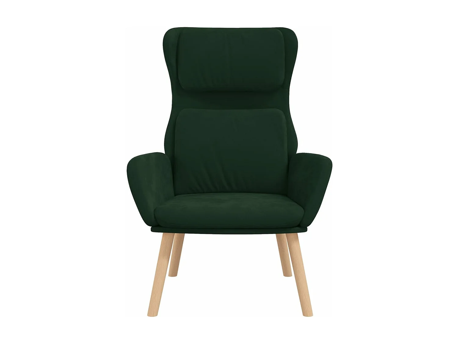 Fauteuil de relaxation Vert foncé Velours