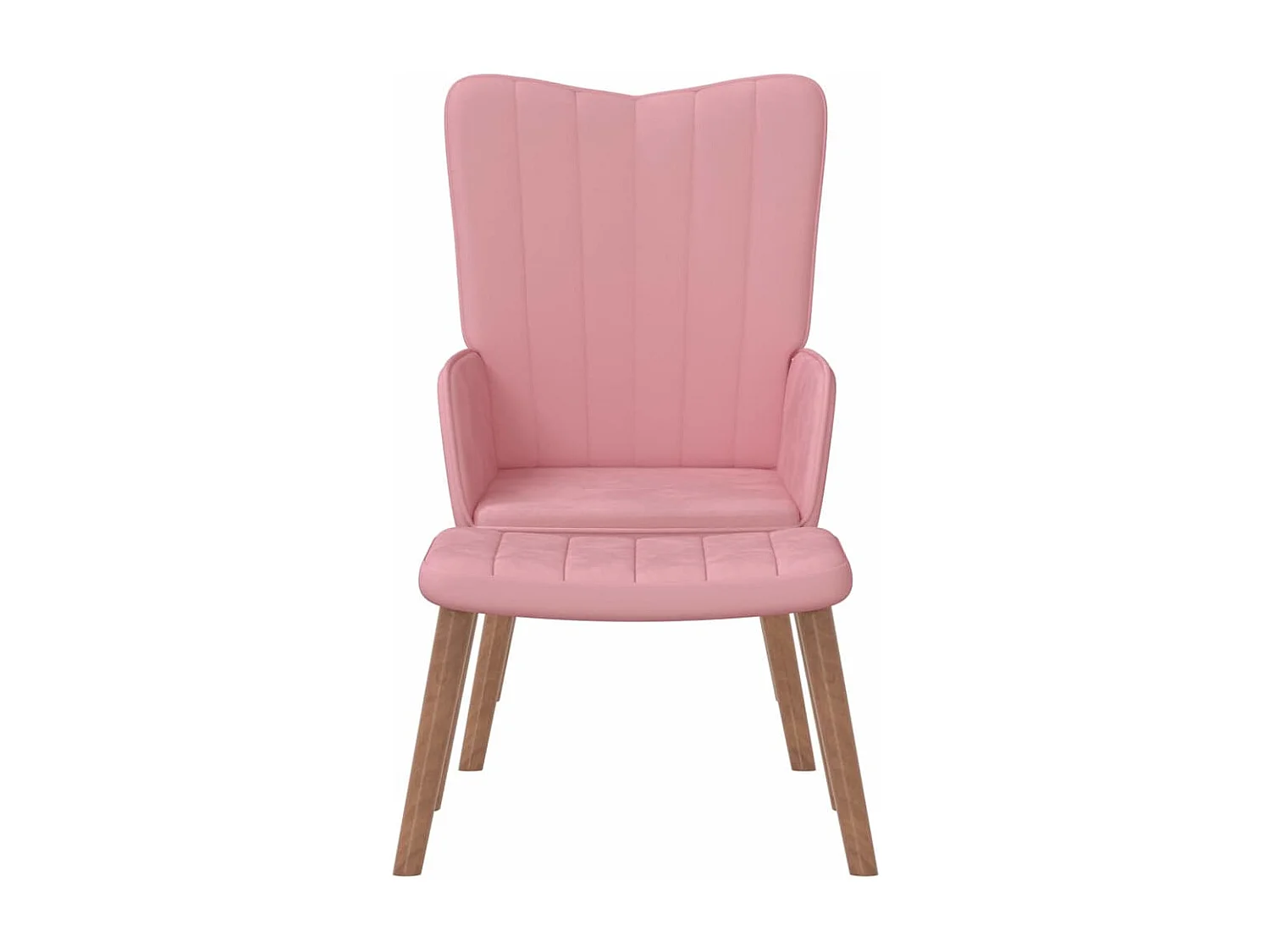 Fauteuil de relaxation avec repose-pied Rose Velours