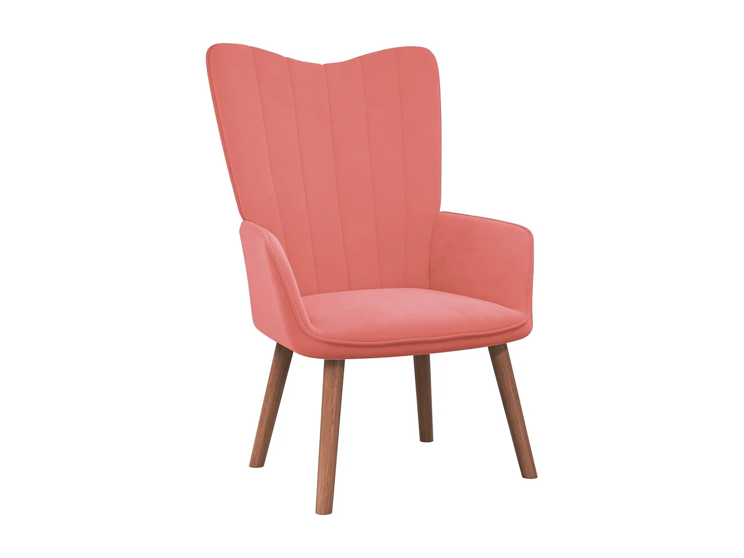Fauteuil de relaxation avec repose-pied Rose Velours