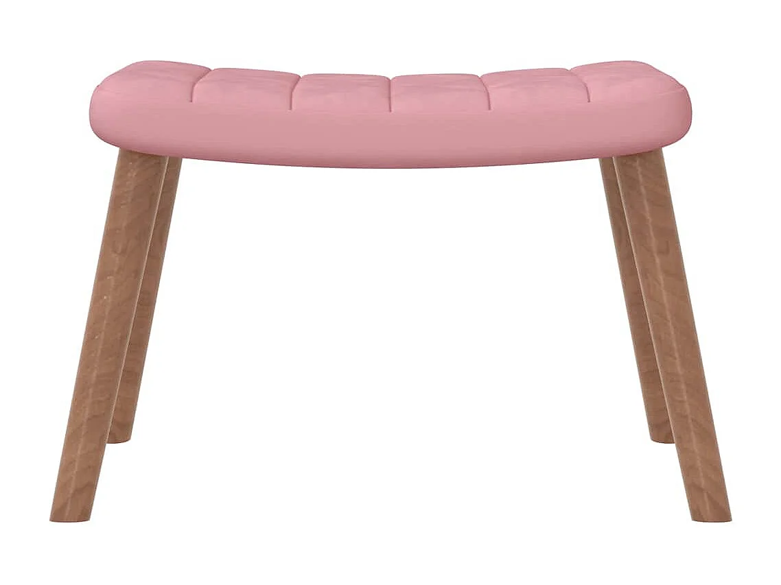 Fauteuil de relaxation avec repose-pied Rose Velours