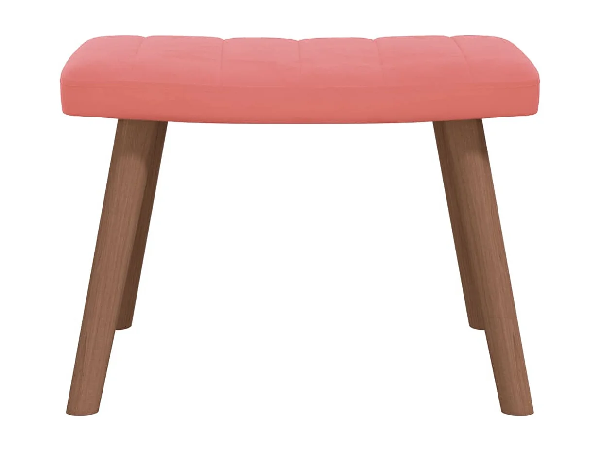 Fauteuil de relaxation avec repose-pied Rose Velours