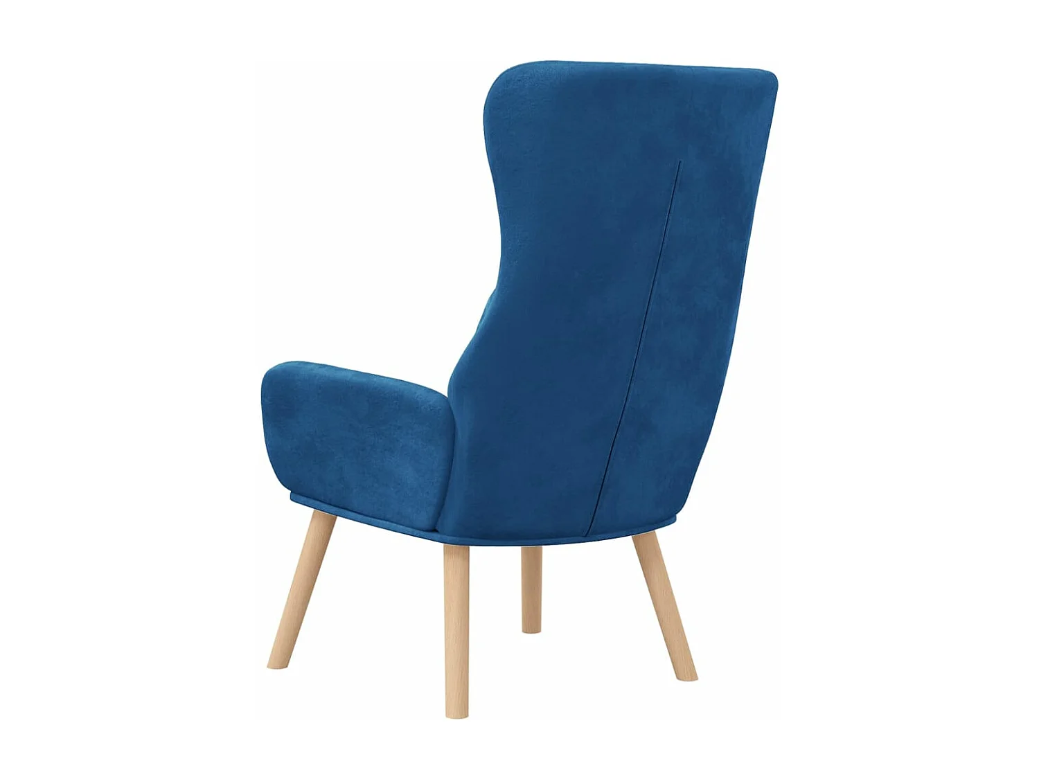 Relaxstoel fluweel blauw