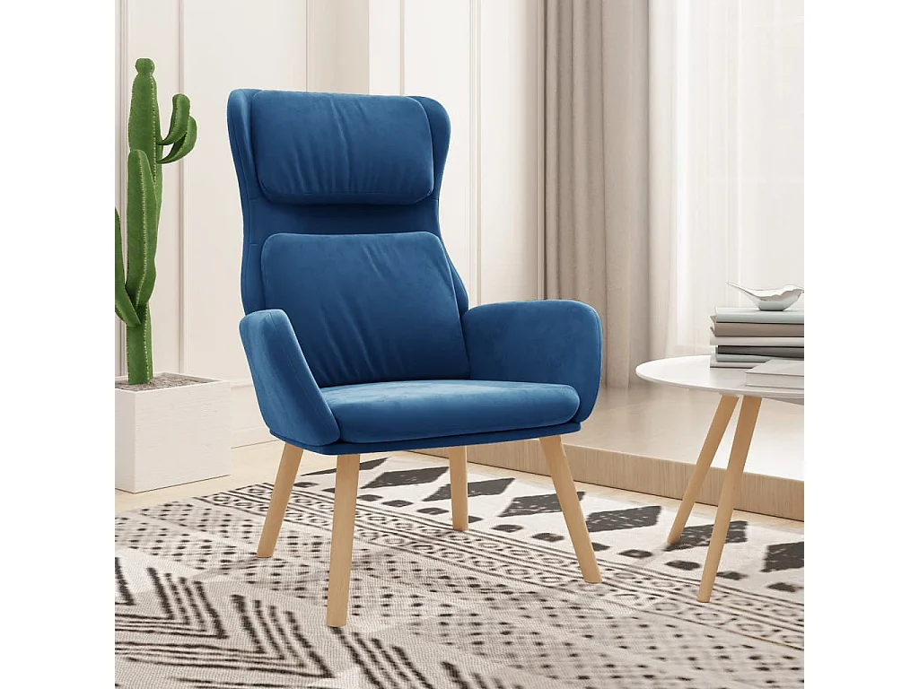 Fauteuil de relaxation Bleu Velours