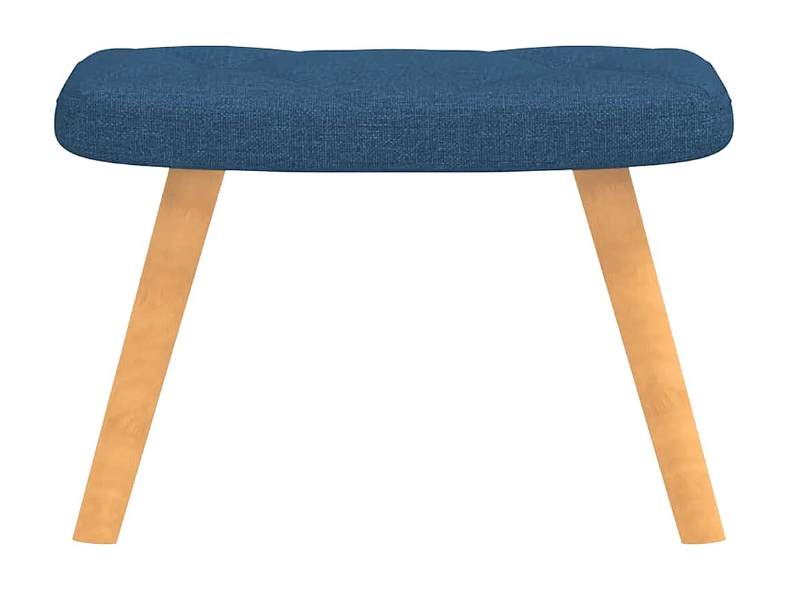 Relaxstoel met voetenbank stof blauw