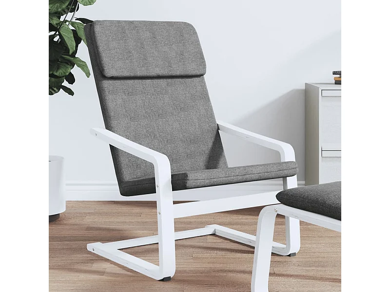 Sillón de relax de tela gris oscuro