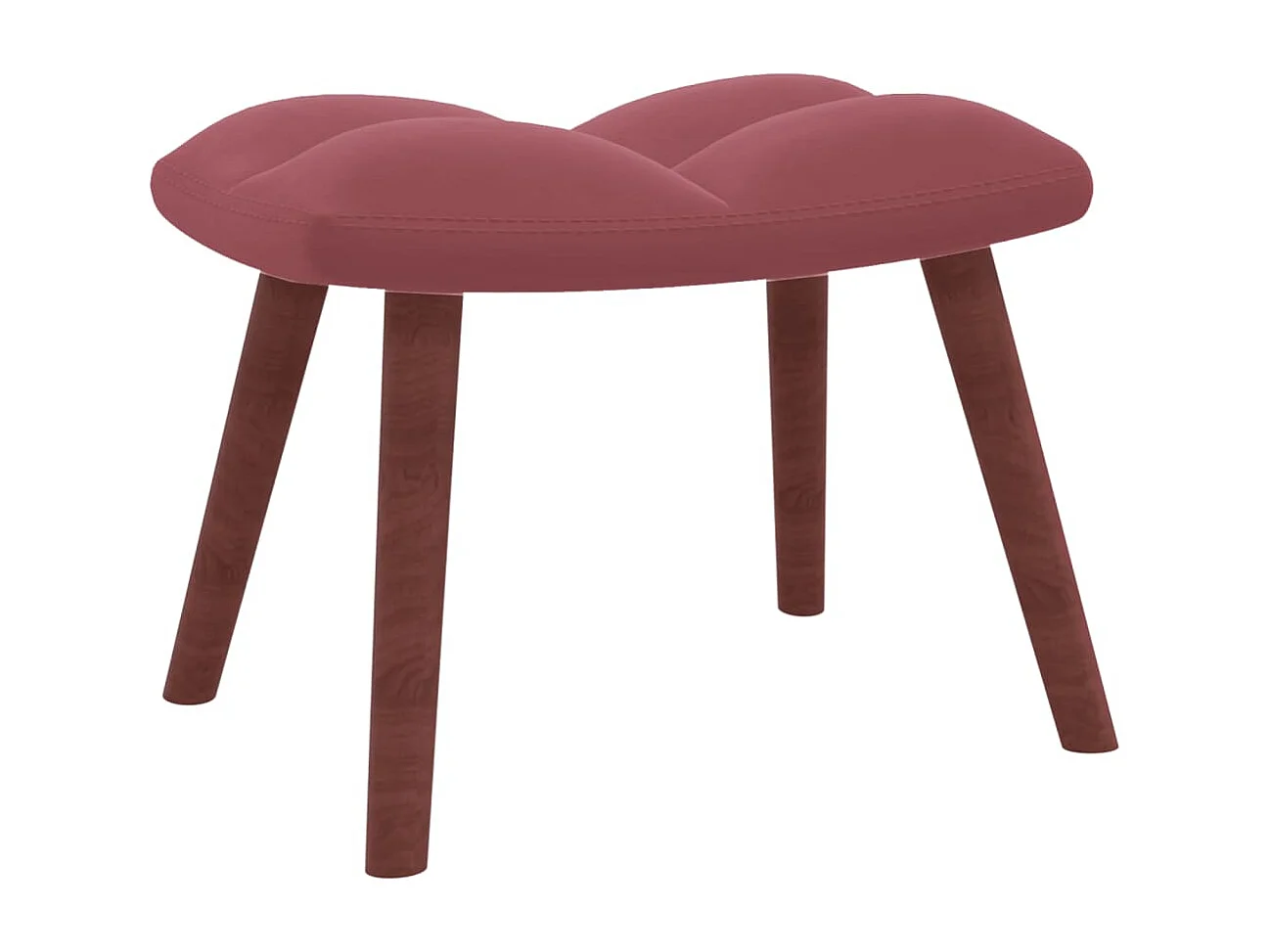 Fauteuil de relaxation avec repose-pied Rose Velours