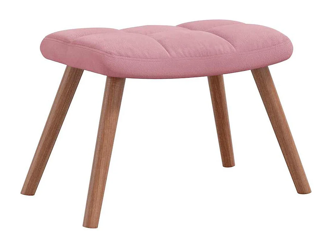 Fauteuil de relaxation avec repose-pied Rose Velours