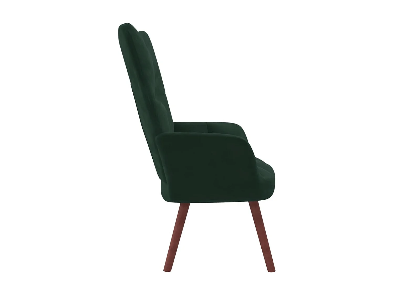 Fauteuil de relaxation Vert foncé Velours