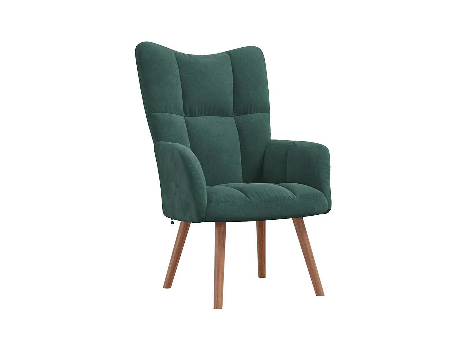 Fauteuil de relaxation Vert foncé Velours