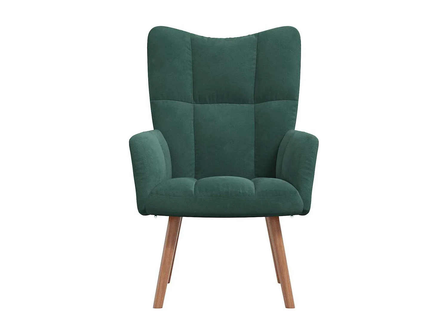 Fauteuil de relaxation Vert foncé Velours