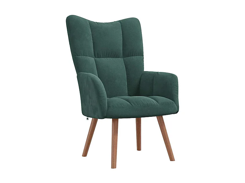 Fauteuil de relaxation Vert foncé Velours