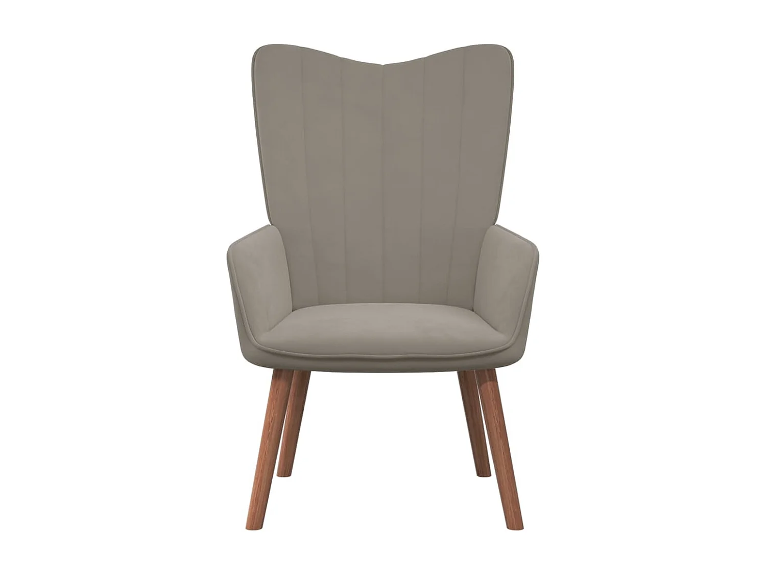 Fauteuil de relaxation avec repose-pied Gris clair Velours