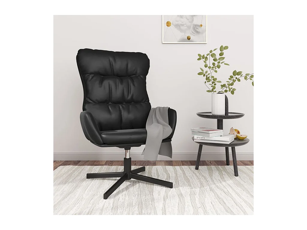 Fauteuil de relaxation Noir Similicuir