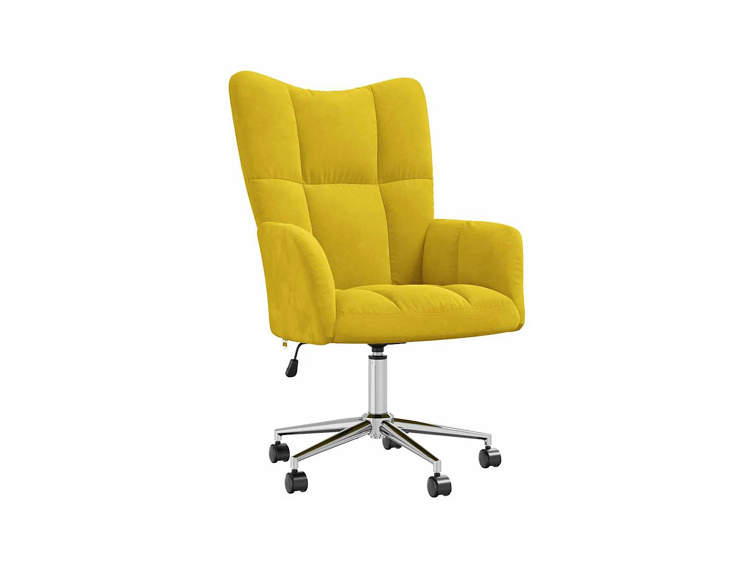 Fauteuil de relaxation Jaune moutarde Velours