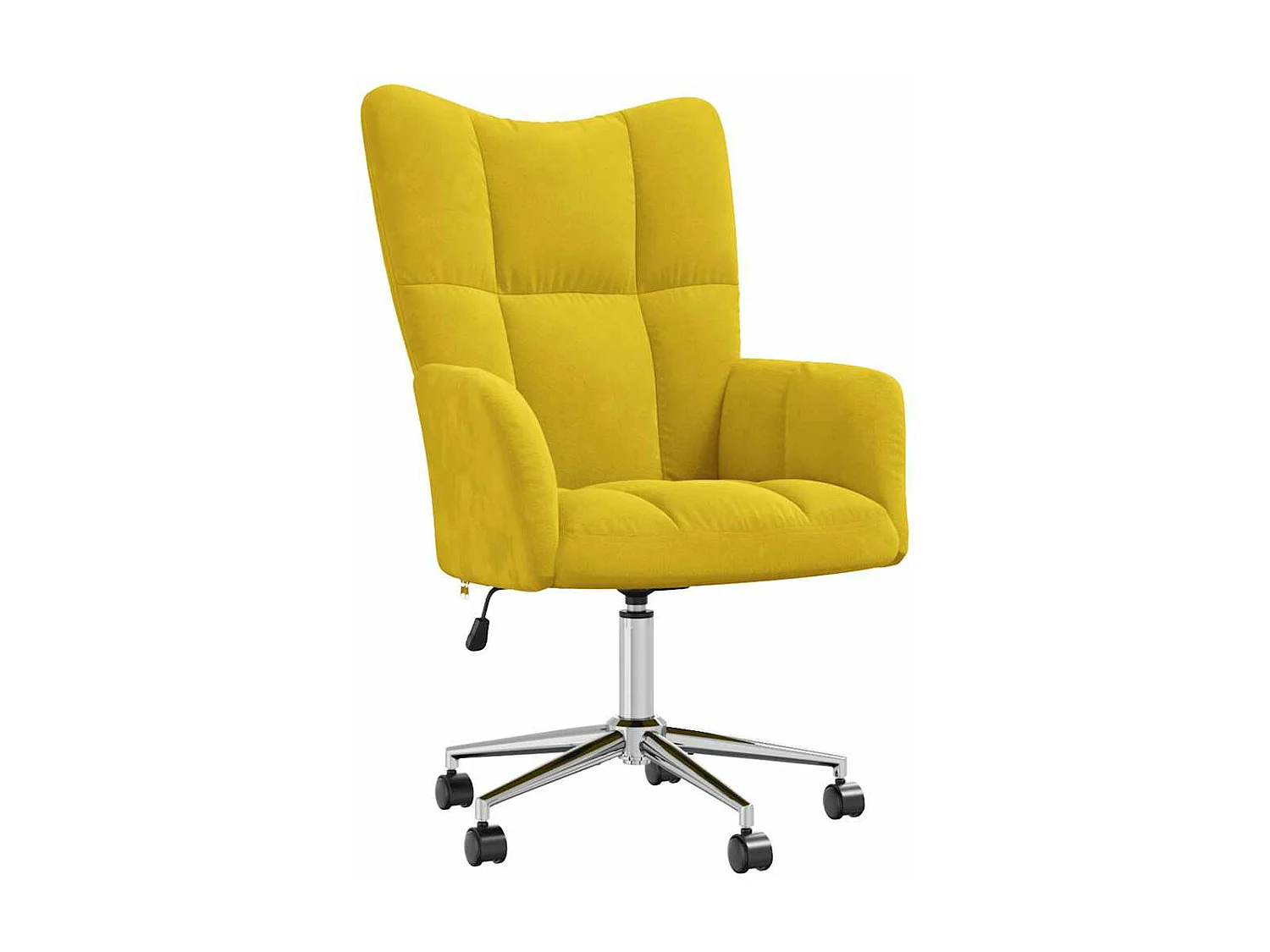Fauteuil de relaxation Jaune moutarde Velours