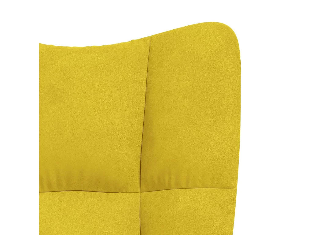 Fauteuil de relaxation Jaune moutarde Velours