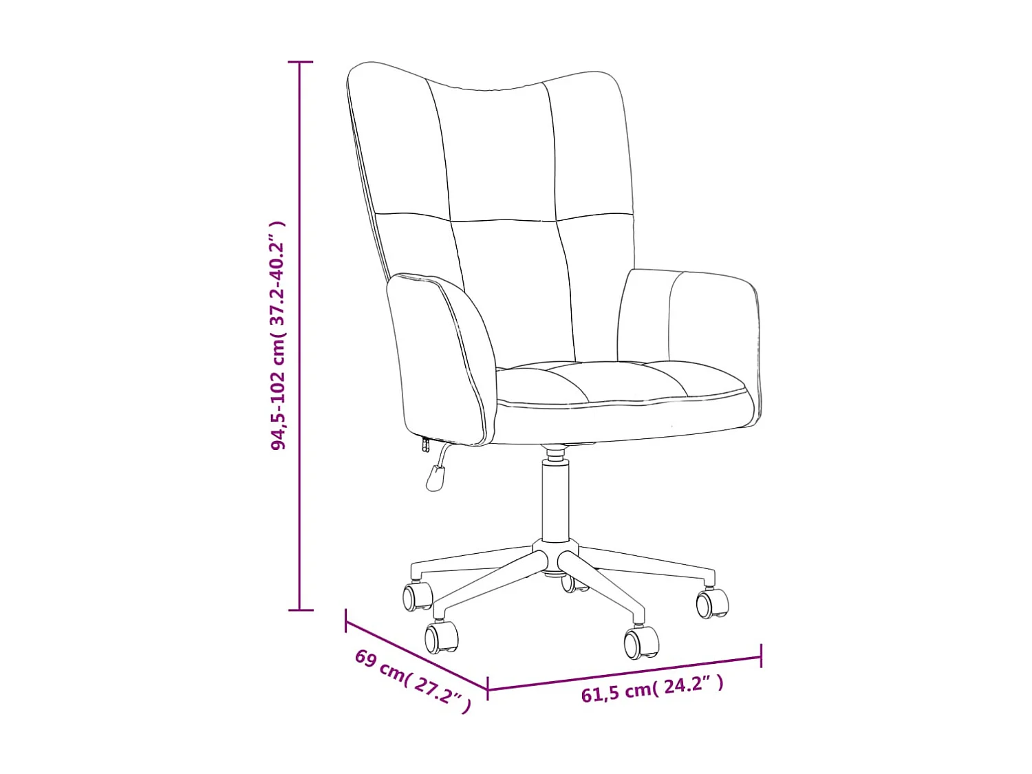 Fauteuil de relaxation Jaune moutarde Velours