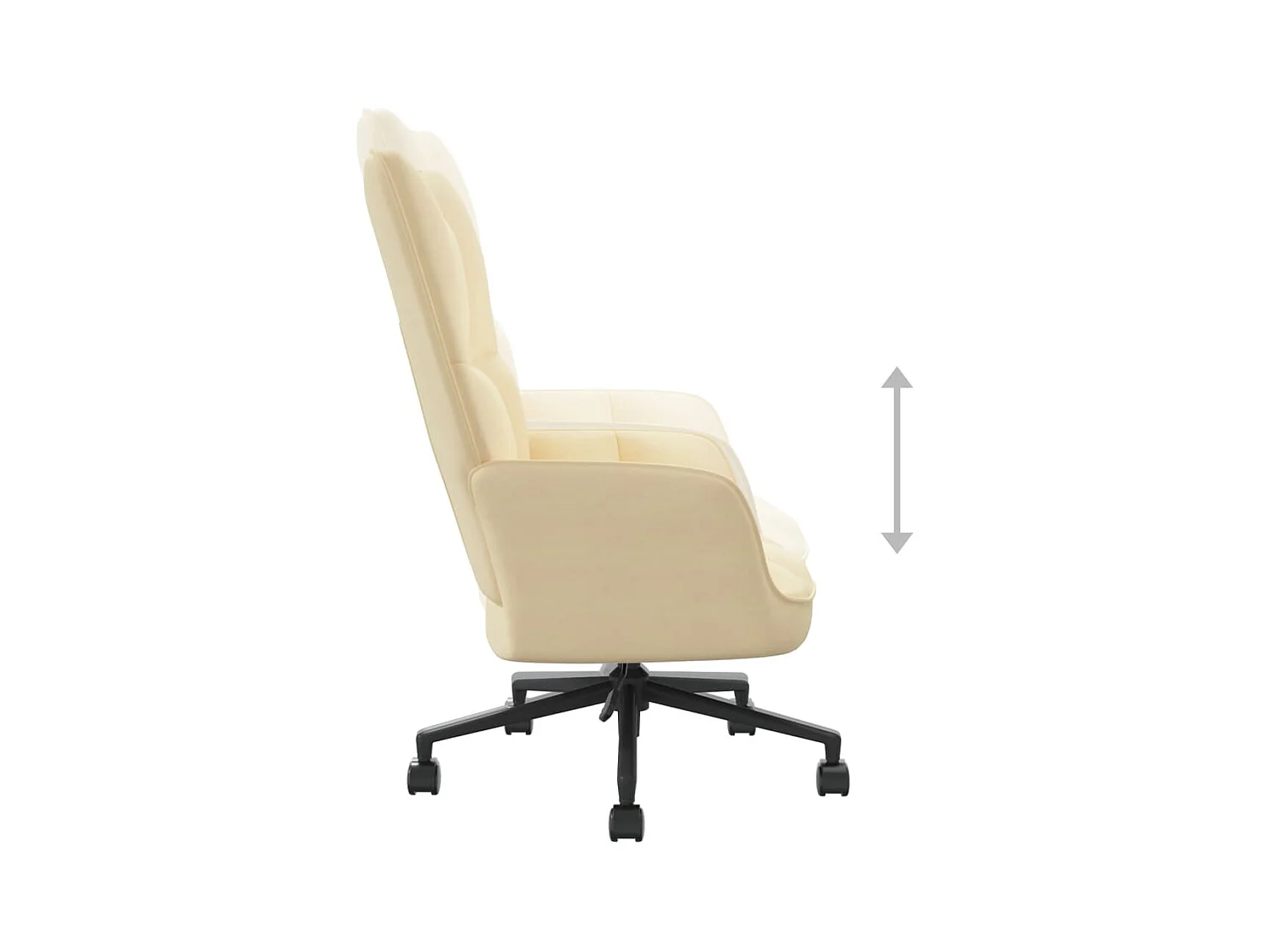 Fauteuil de relaxation Blanc crème Velours