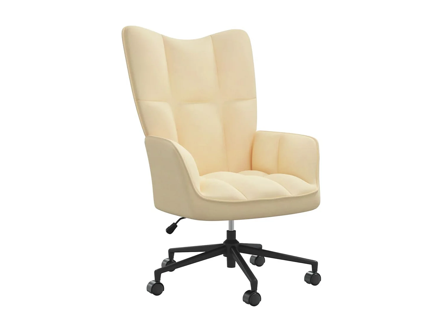 Fauteuil de relaxation Blanc crème Velours