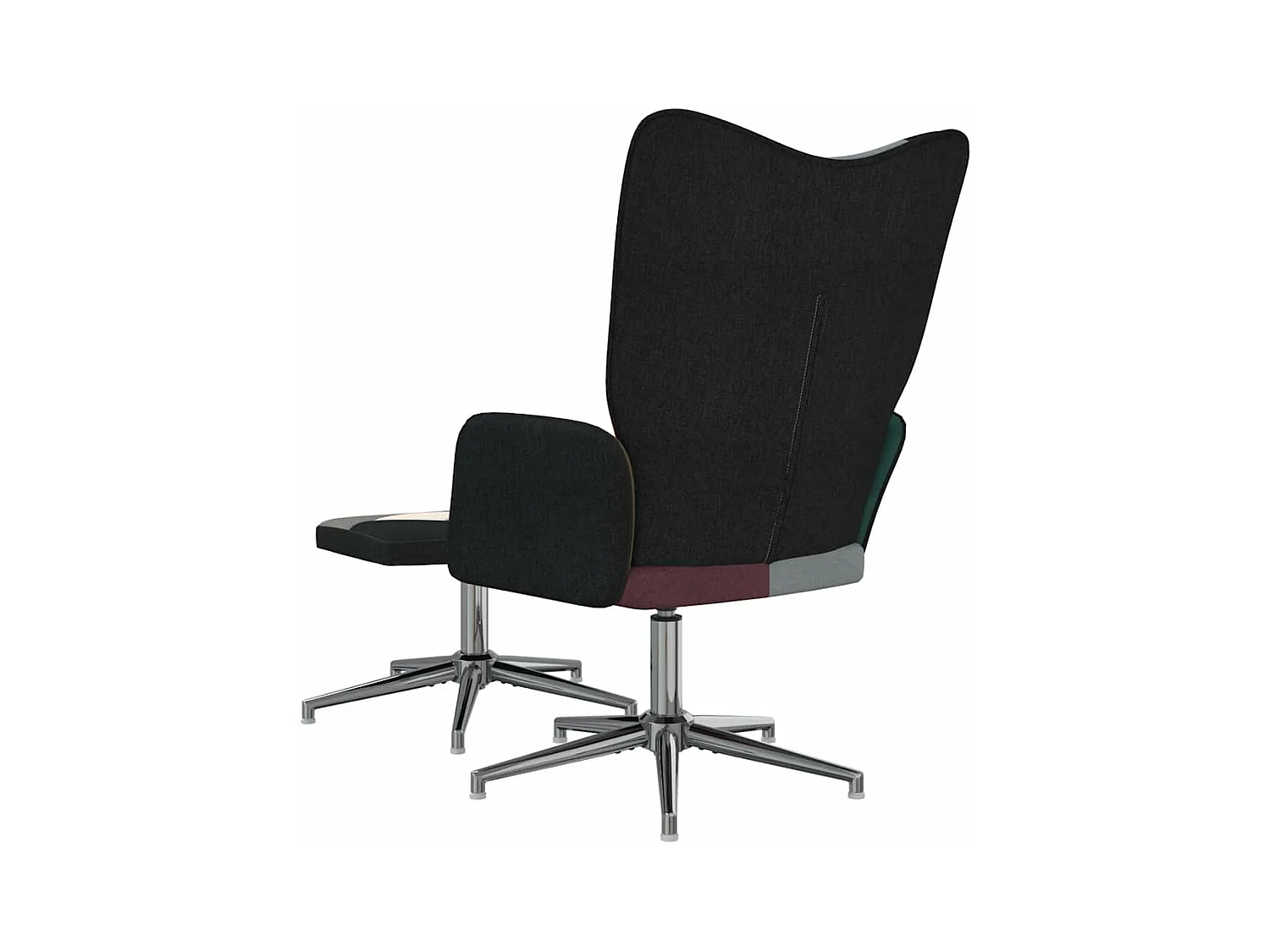 Fauteuil de relaxation avec repose-pied Patchwork Tissu