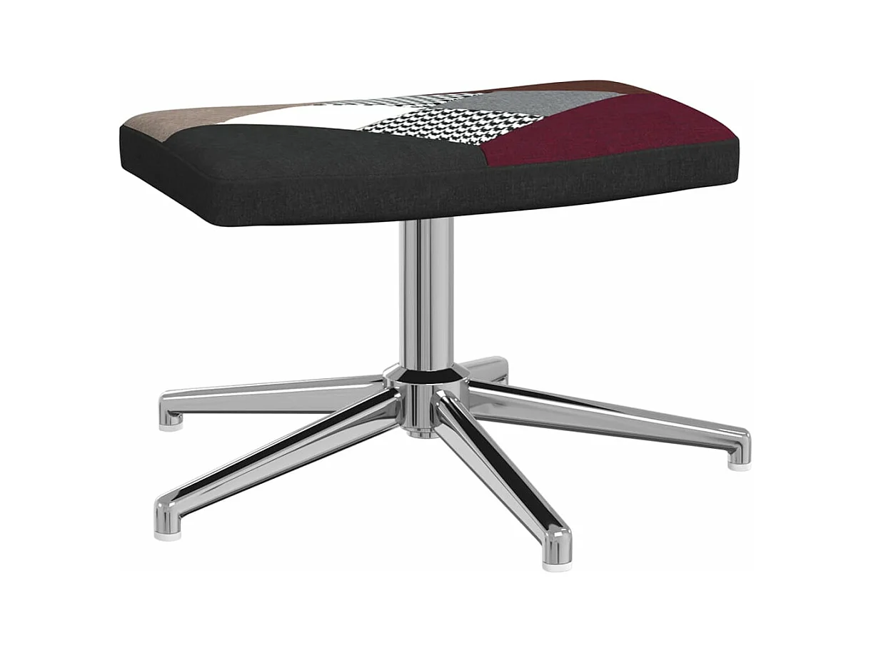 Fauteuil de relaxation avec repose-pied Patchwork Tissu