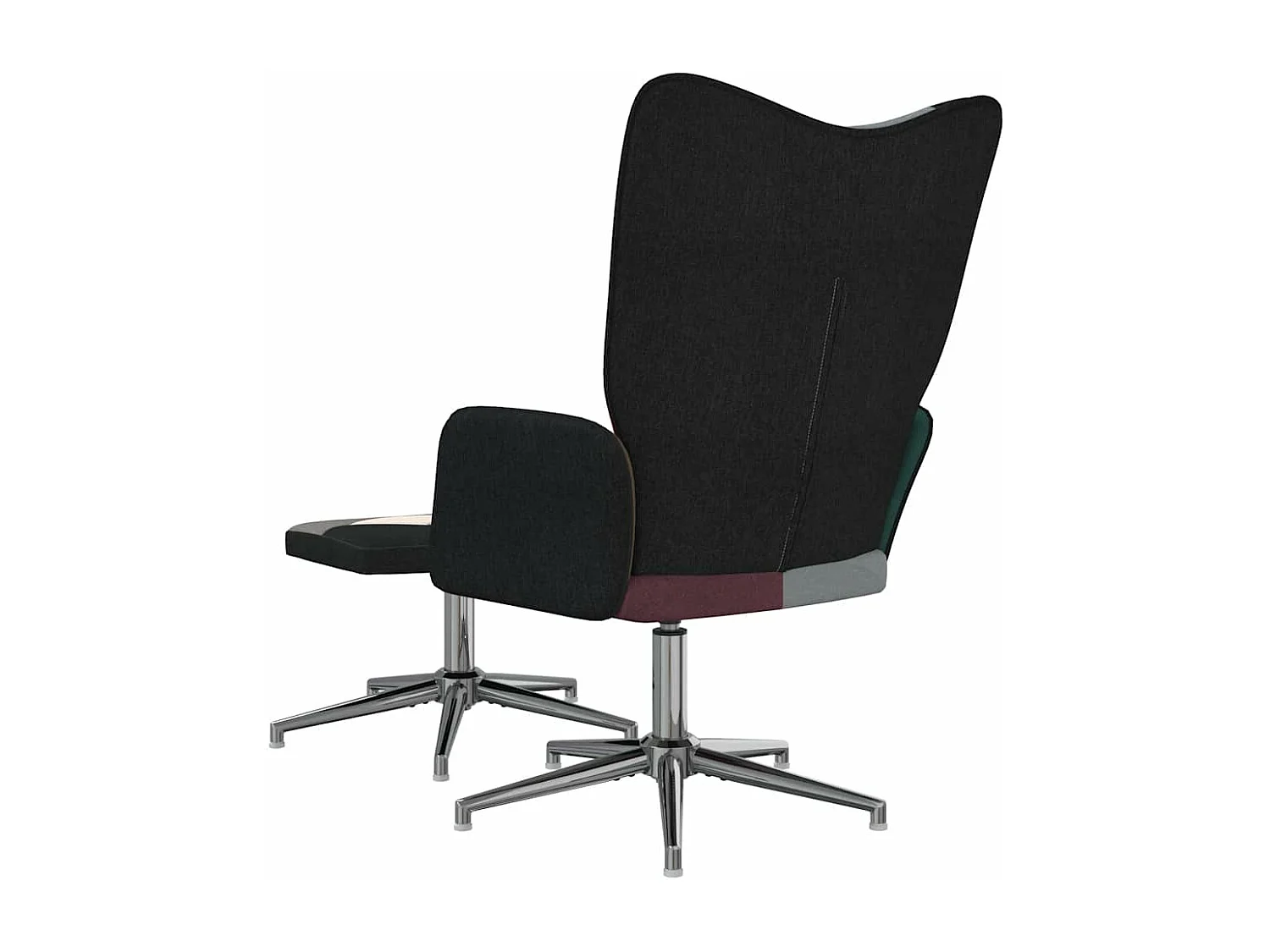 Fauteuil de relaxation avec repose-pied Patchwork Tissu