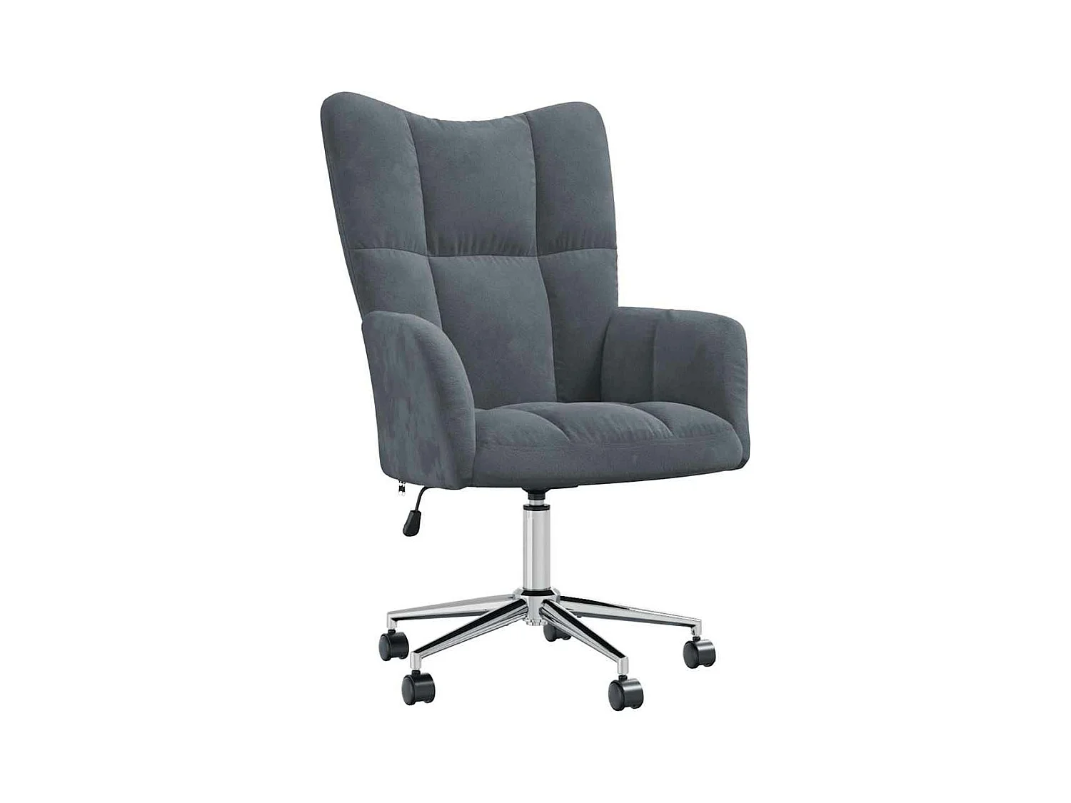 Fauteuil de relaxation Gris foncé Velours