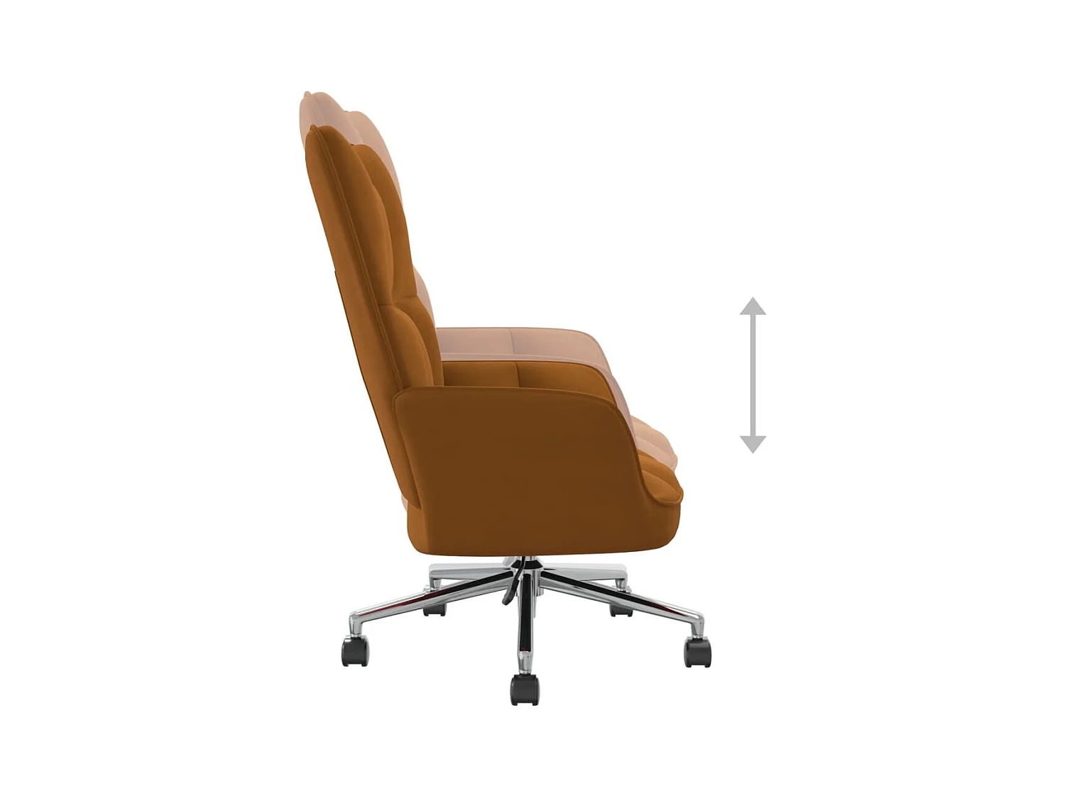 Fauteuil de relaxation Marron Velours