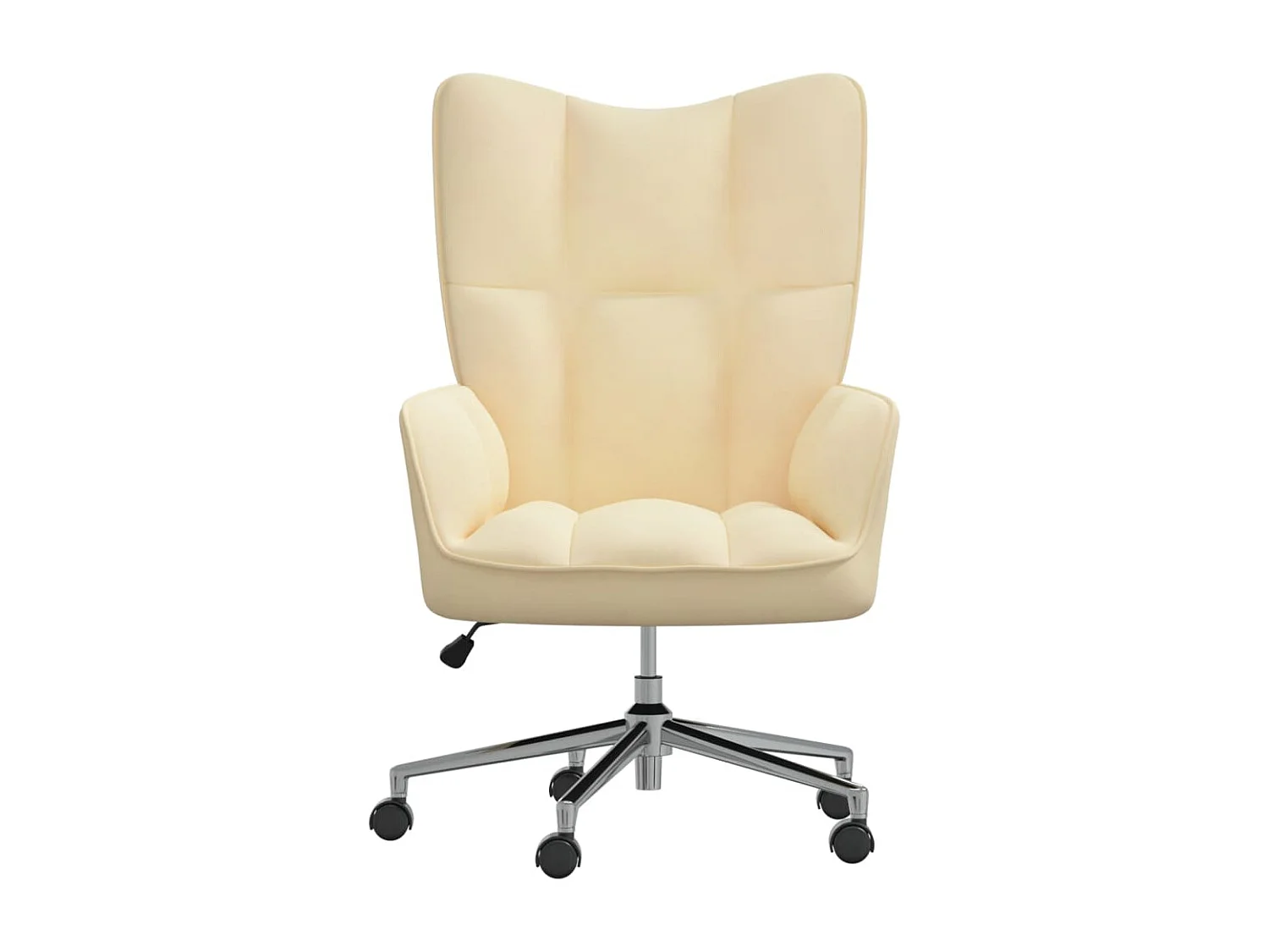 Fauteuil de relaxation Blanc crème Velours