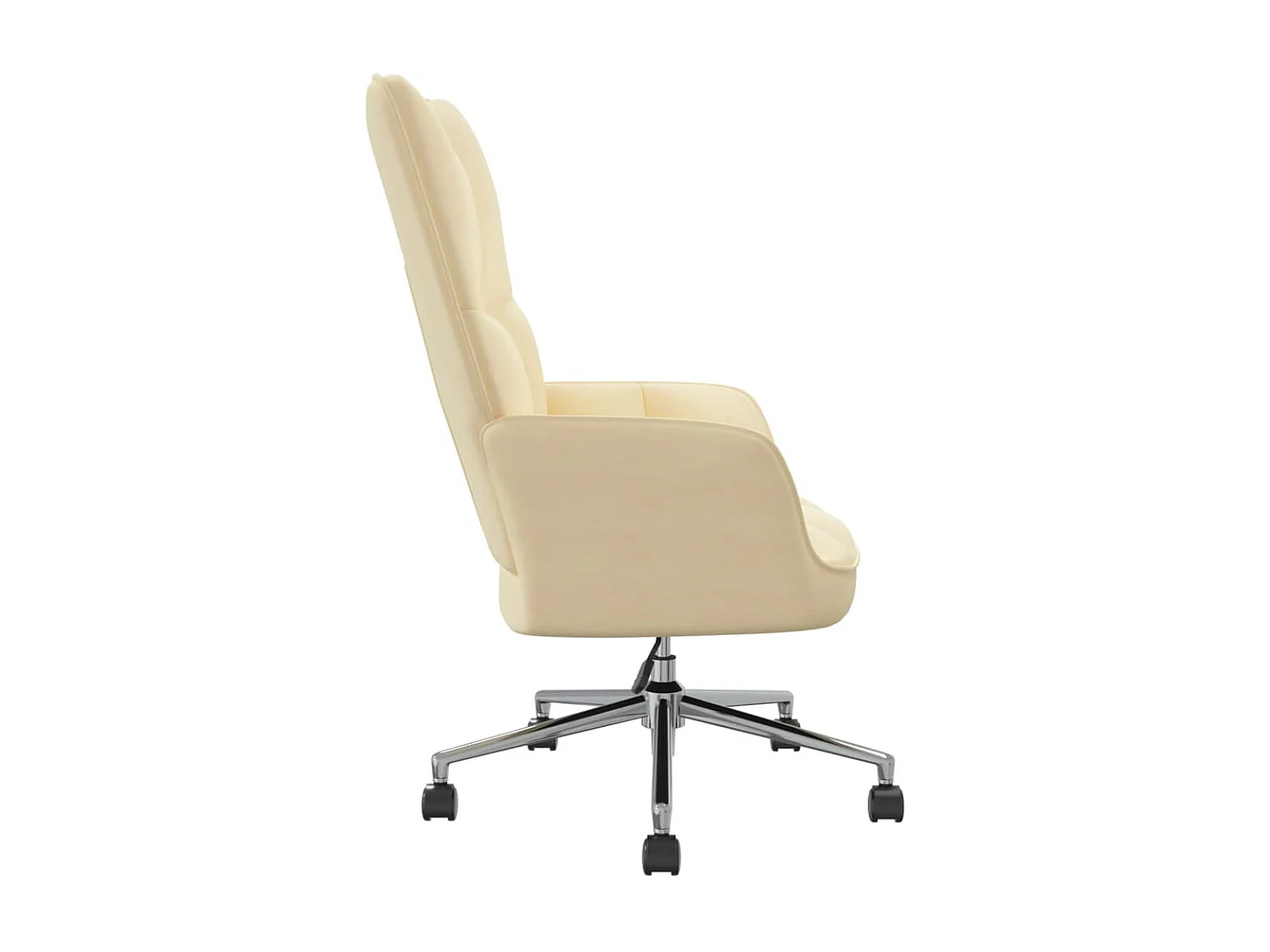 Fauteuil de relaxation Blanc crème Velours
