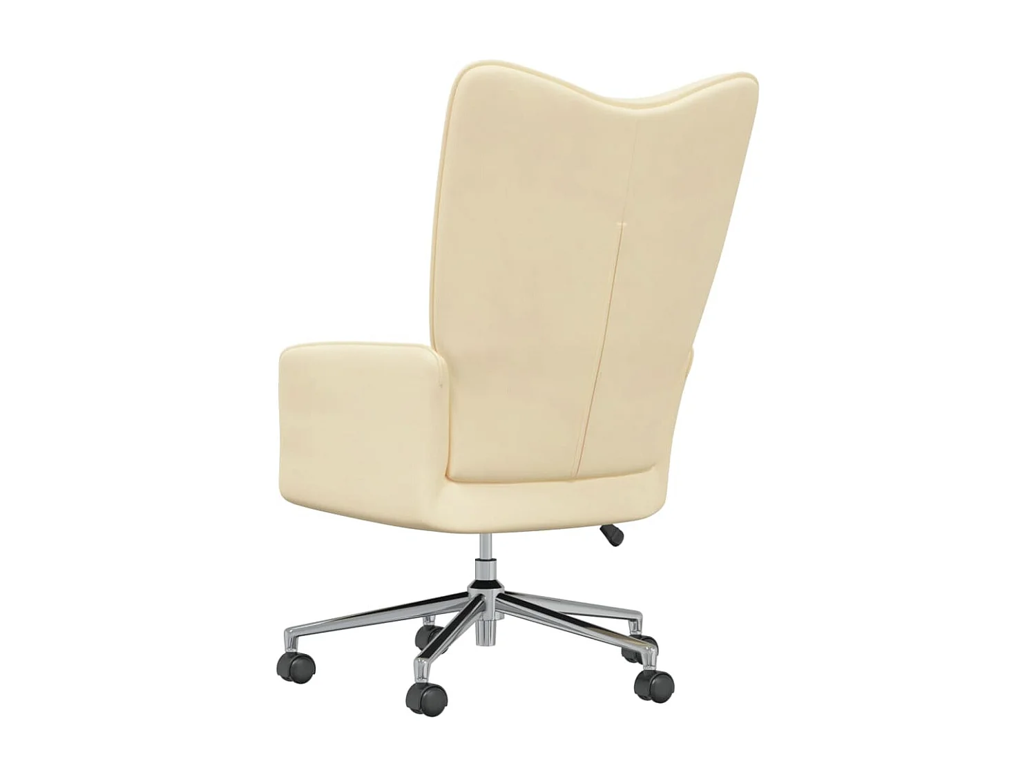 Fauteuil de relaxation Blanc crème Velours