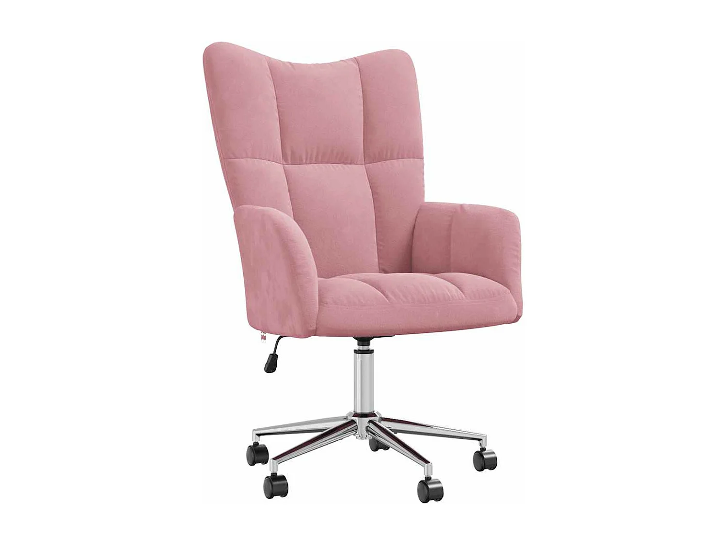 Relaxstoel fluweel roze