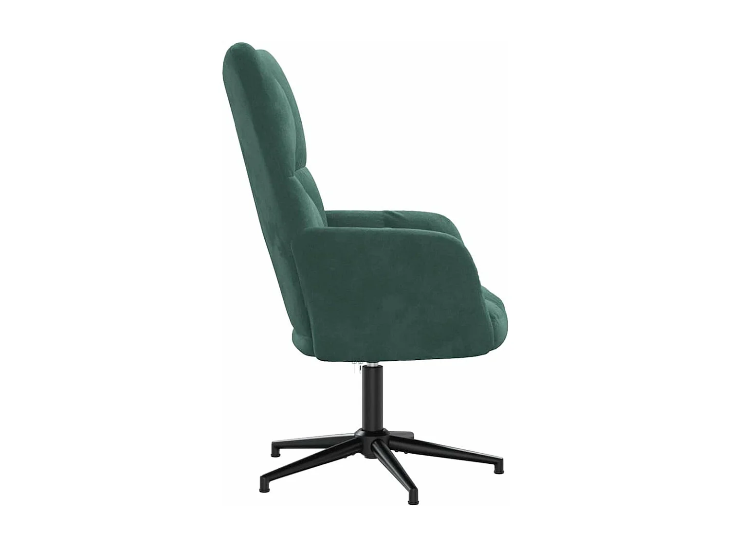 Fauteuil de relaxation Vert foncé Velours