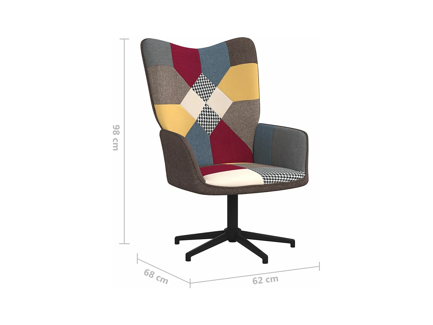 Fauteuil de relaxation avec repose-pied Patchwork Tissu