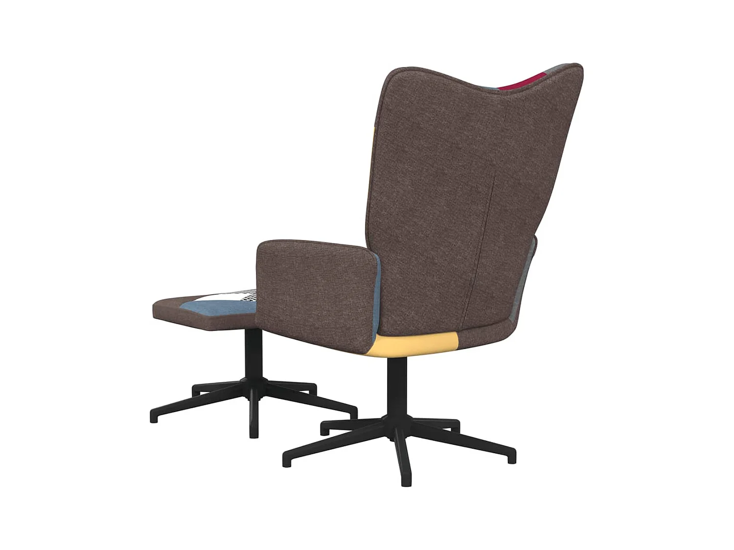 Fauteuil de relaxation avec repose-pied Patchwork Tissu