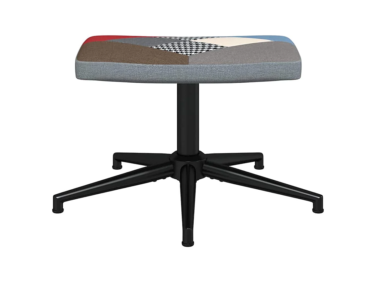 Fauteuil de relaxation avec repose-pied Patchwork Tissu