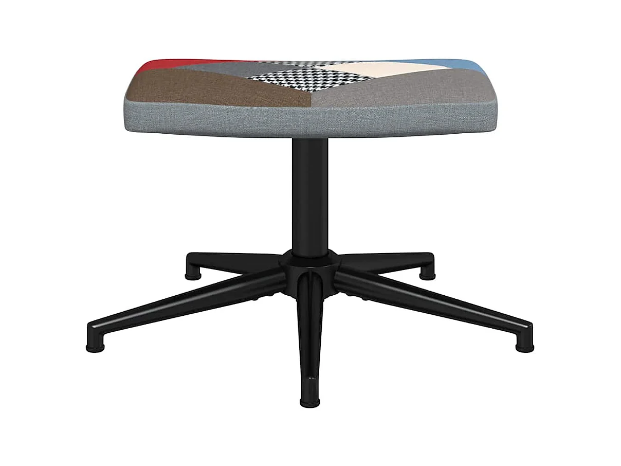 Fauteuil de relaxation avec repose-pied Patchwork Tissu