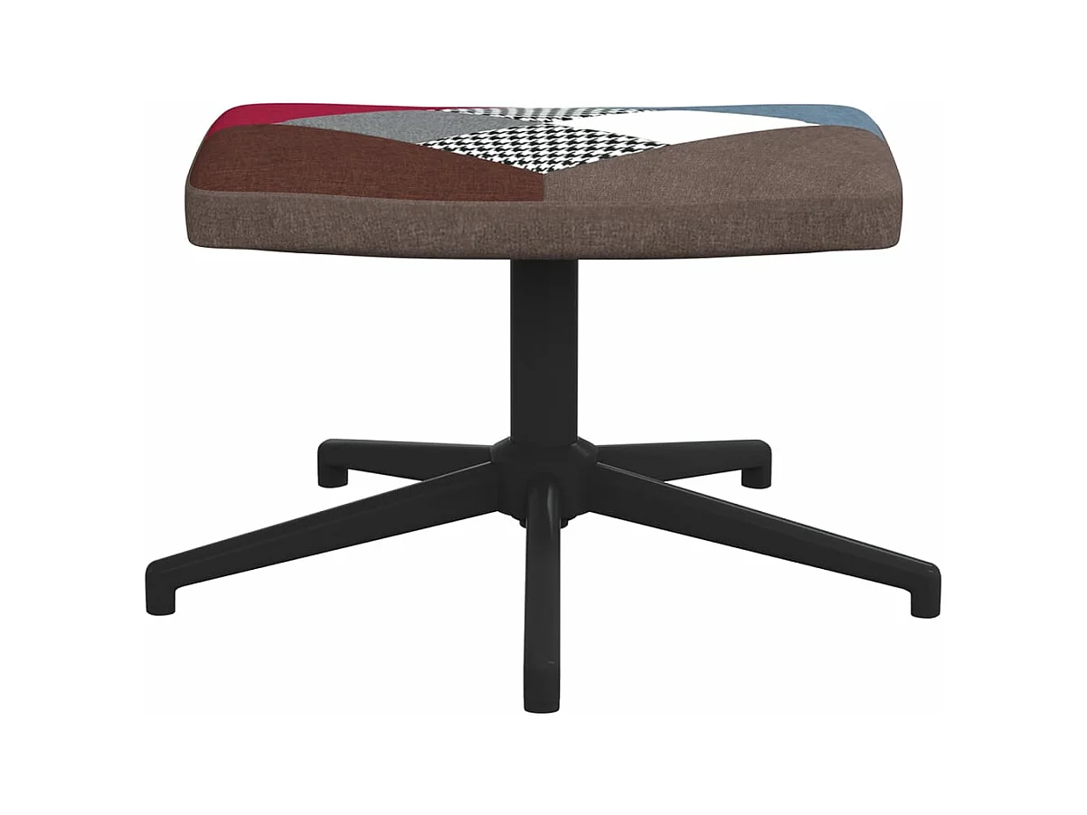 Fauteuil de relaxation avec repose-pied Patchwork Tissu