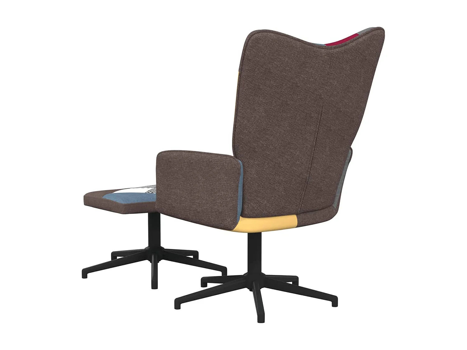 Fauteuil de relaxation avec repose-pied Patchwork Tissu