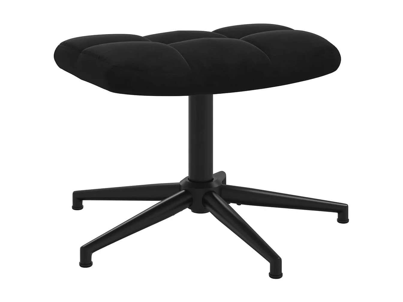 Fauteuil de relaxation avec repose-pied Noir Velours