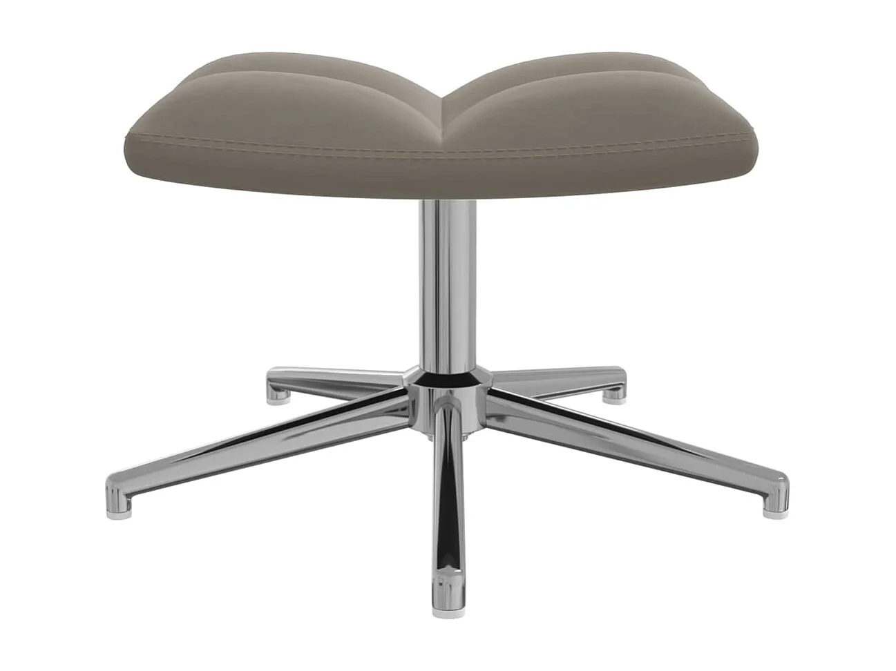 Fauteuil de relaxation avec repose-pied Gris clair Velours