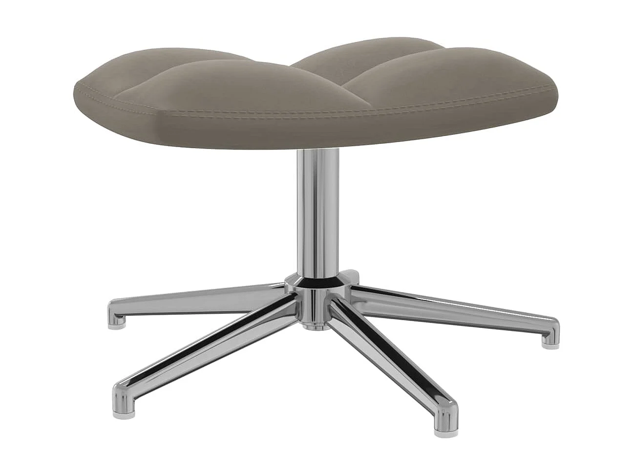 Fauteuil de relaxation avec repose-pied Gris clair Velours