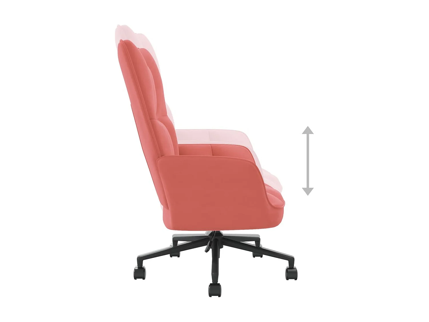 Fauteuil de relaxation Rose Velours