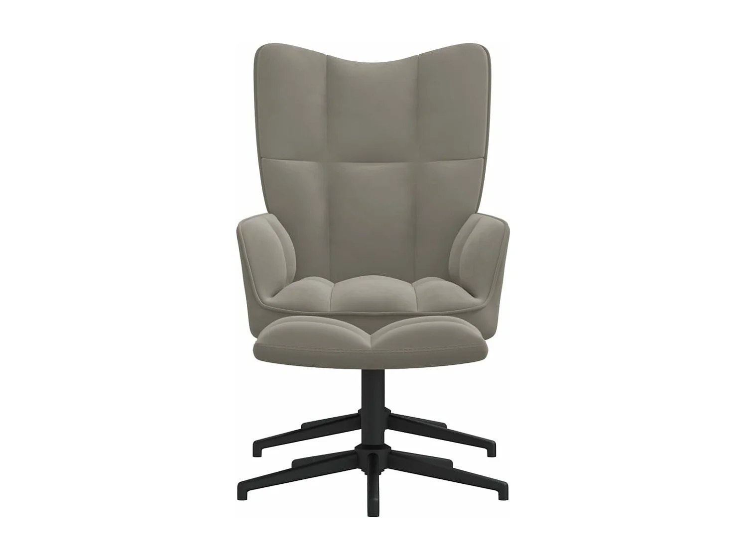 Fauteuil de relaxation avec repose-pied Gris clair Velours