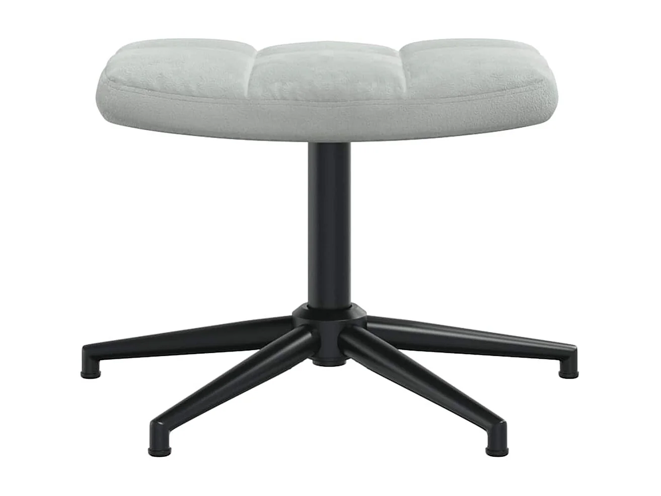 Fauteuil de relaxation avec repose-pied Gris clair Velours