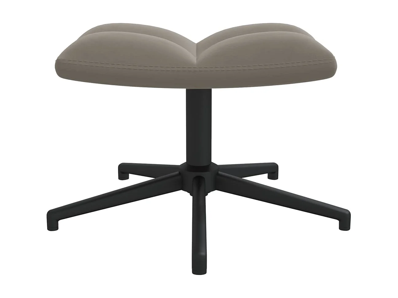 Fauteuil de relaxation avec repose-pied Gris clair Velours